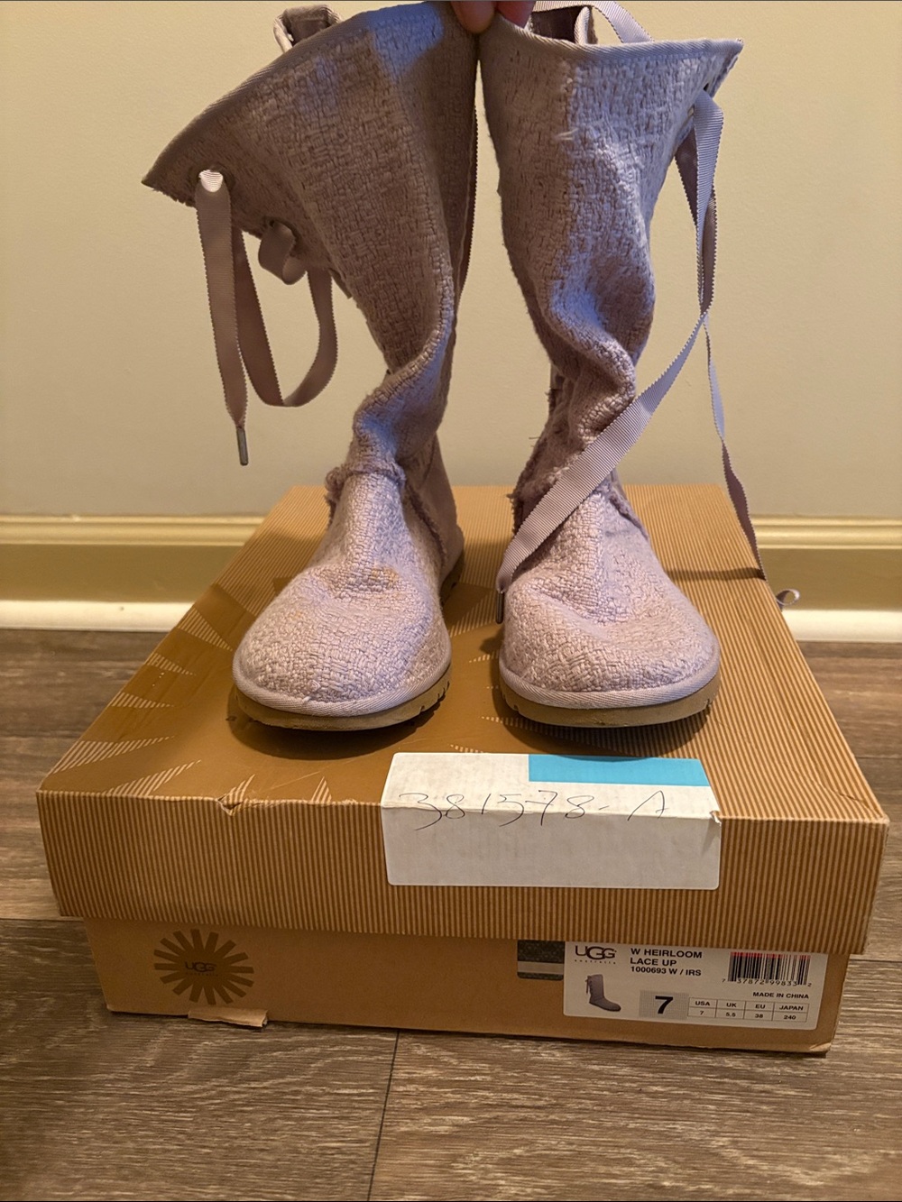 UGG Heirloom Lace-Up Boots in Lavender